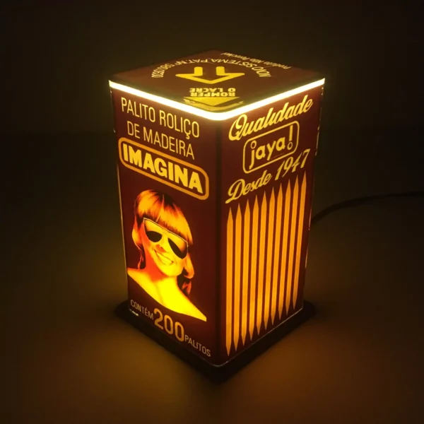 Abajur/Luminária para decoração Imagina (palito de dentes) [Usada]